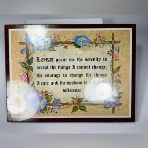 Vintage 1983 Graphic Greetings Serenity Prayer 8" Desk / Wall Piece New NOS!